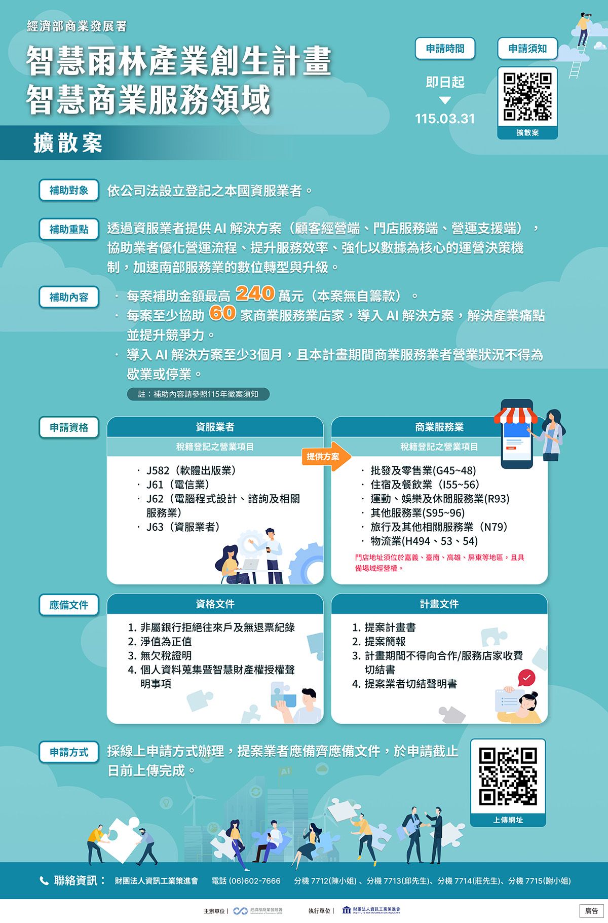 115年度智慧雨林產業創生計畫-智慧商業服務擴散案人包